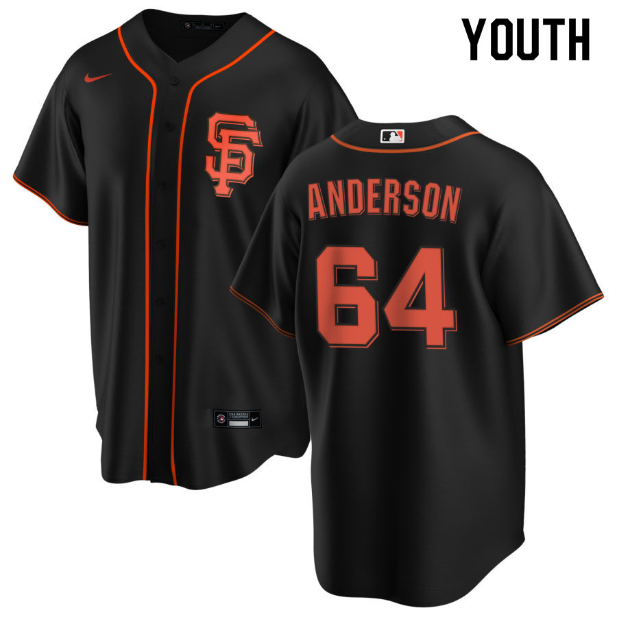 Nike Youth #64 Shaun Anderson San Francisco Giants Baseball Jerseys Sale-Black